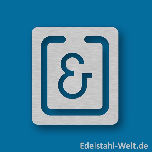 Edelstahllesezeichen mit Logoausstanzung